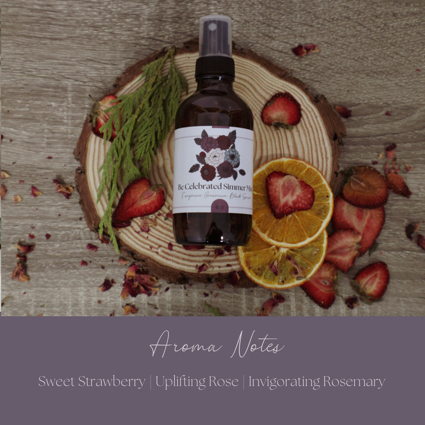 Be Celebrated Simmer Mist, Natural Citrus Floral Room + Linen Spray