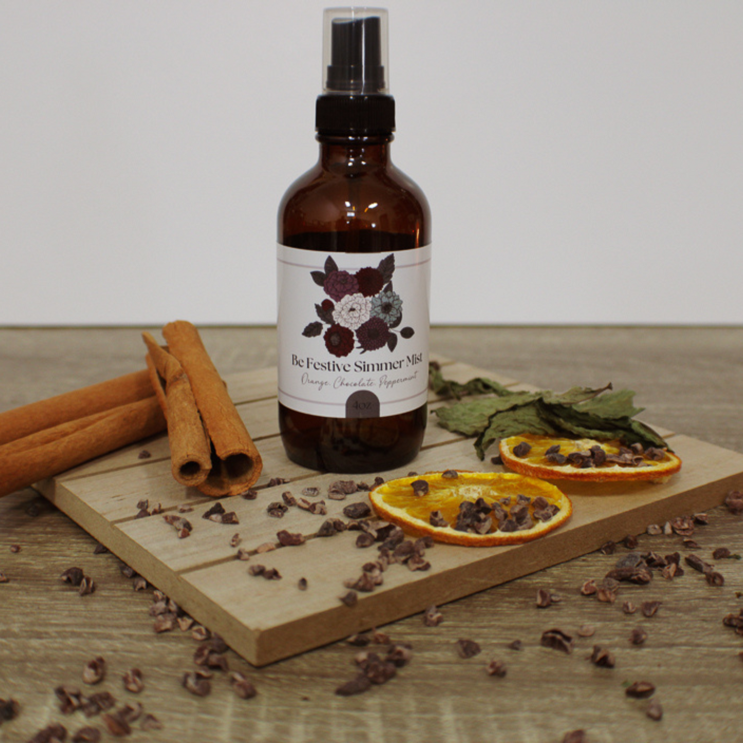 Be Festive Simmer Mist, Natural Peppermint Cocoa Room + Linen Spray