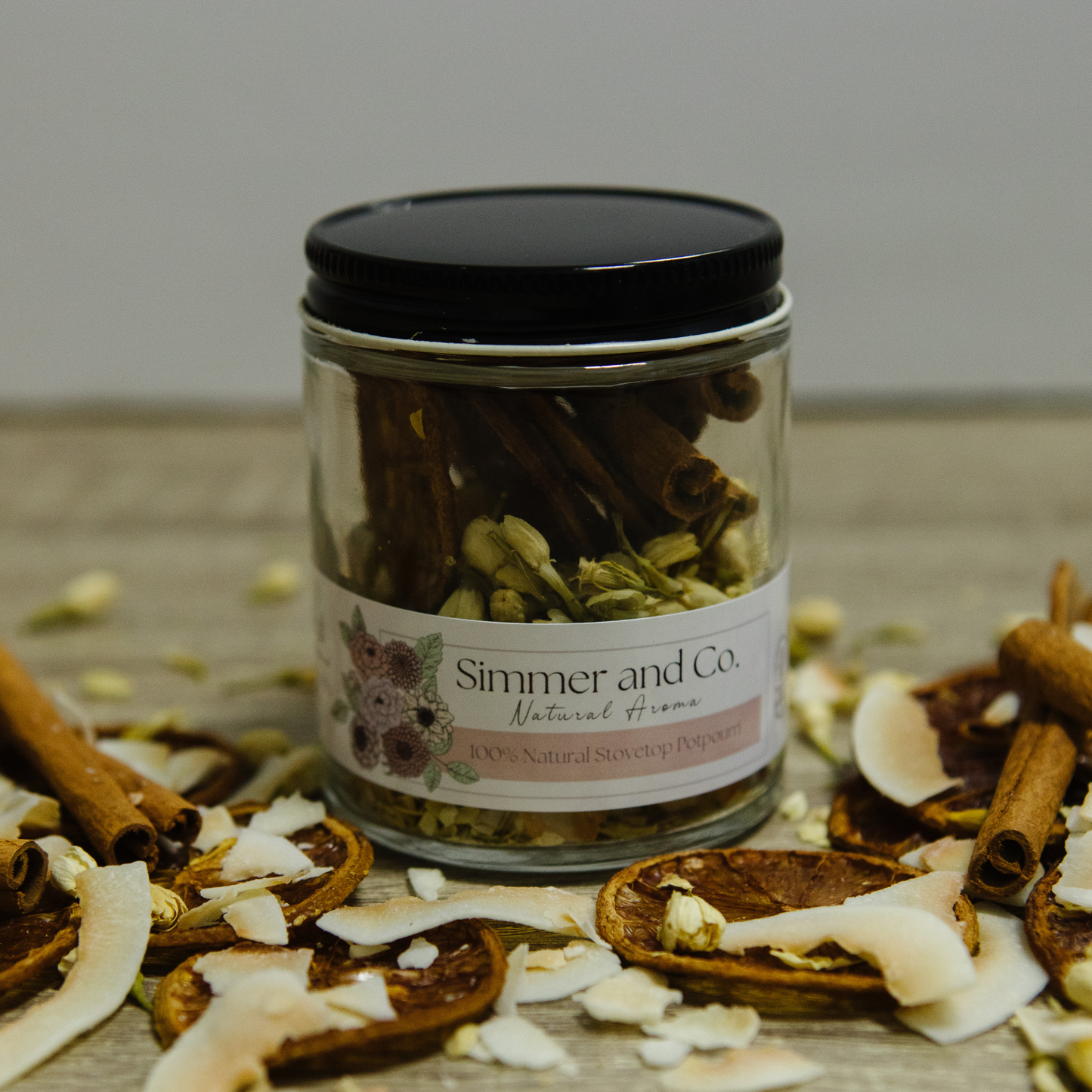 Be Grounded Simmer Pot Mix Glass Jar, Stovetop Potpourri