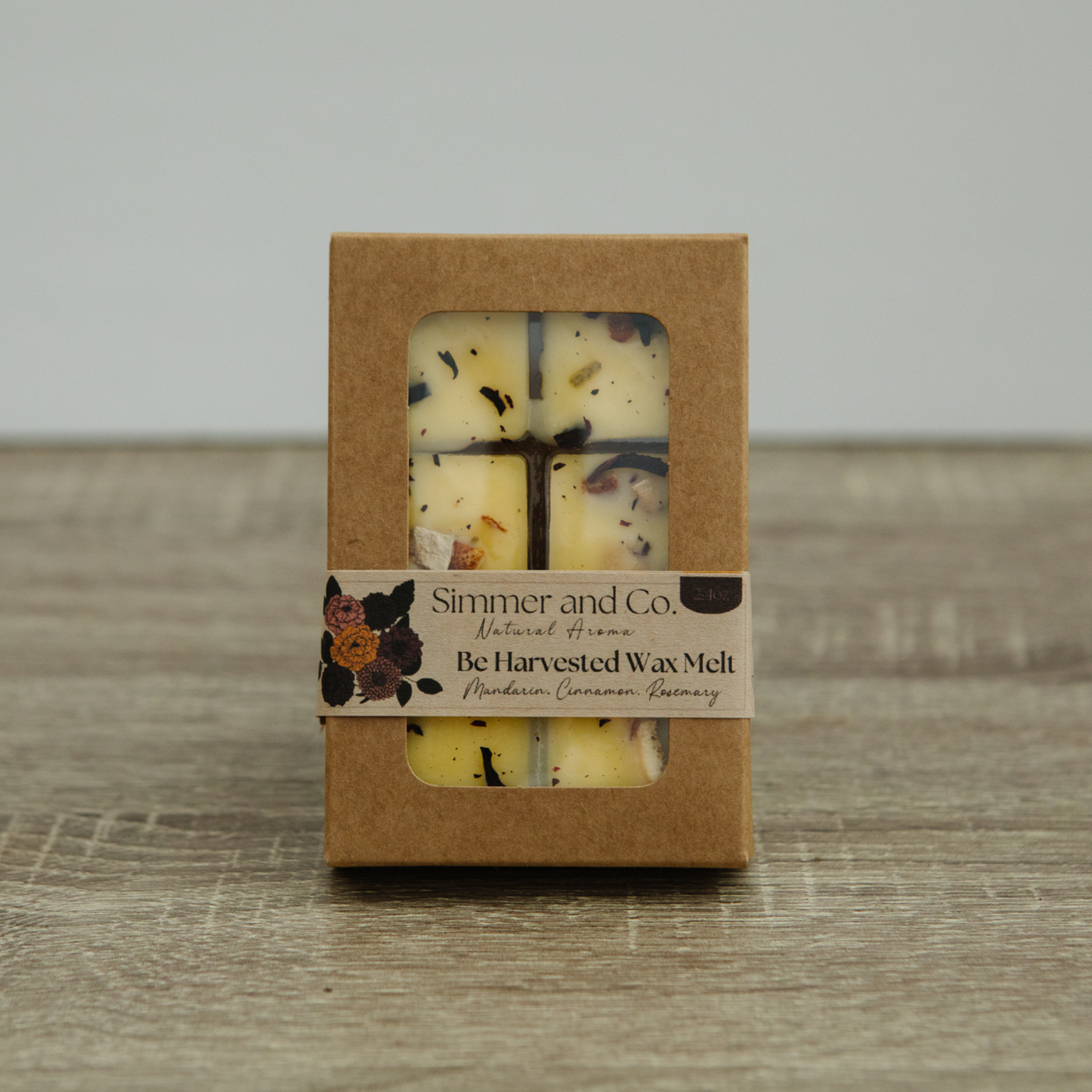 Be Harvested Simmer Wax Melt, Botanical Citrus Spice Wax Cubes