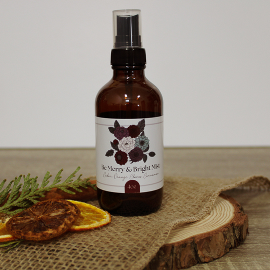 Be Merry & Bright Simmer Mist, Natural Holiday Spice Room + Linen Spray