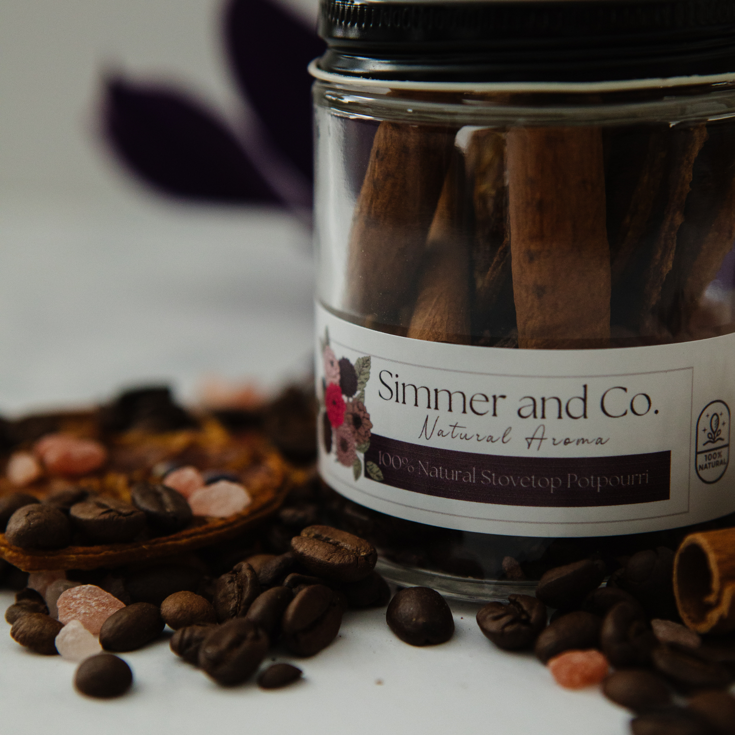 Be Parisian Simmer Pot Mix, Natural Café au Lait Aroma – Jar Edition