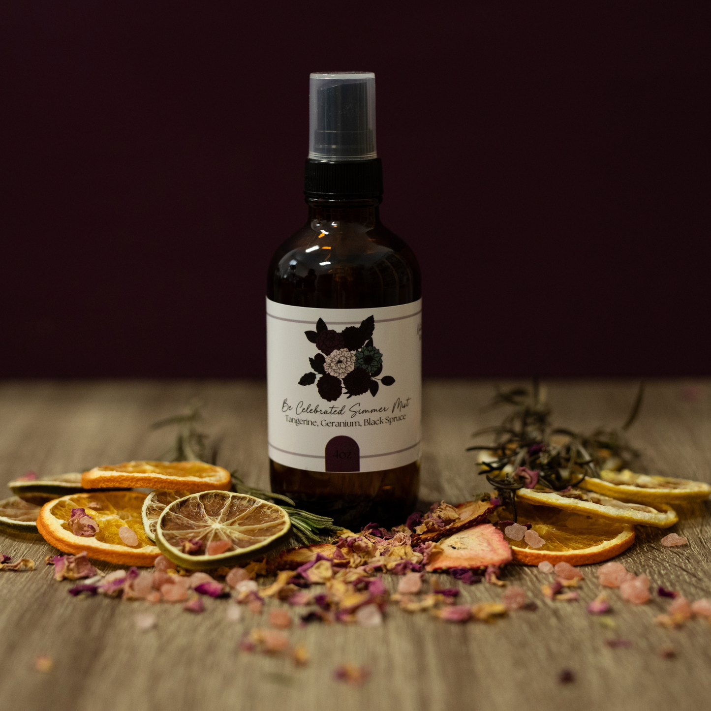 Be Celebrated Simmer Mist, Natural Citrus Floral Room + Linen Spray