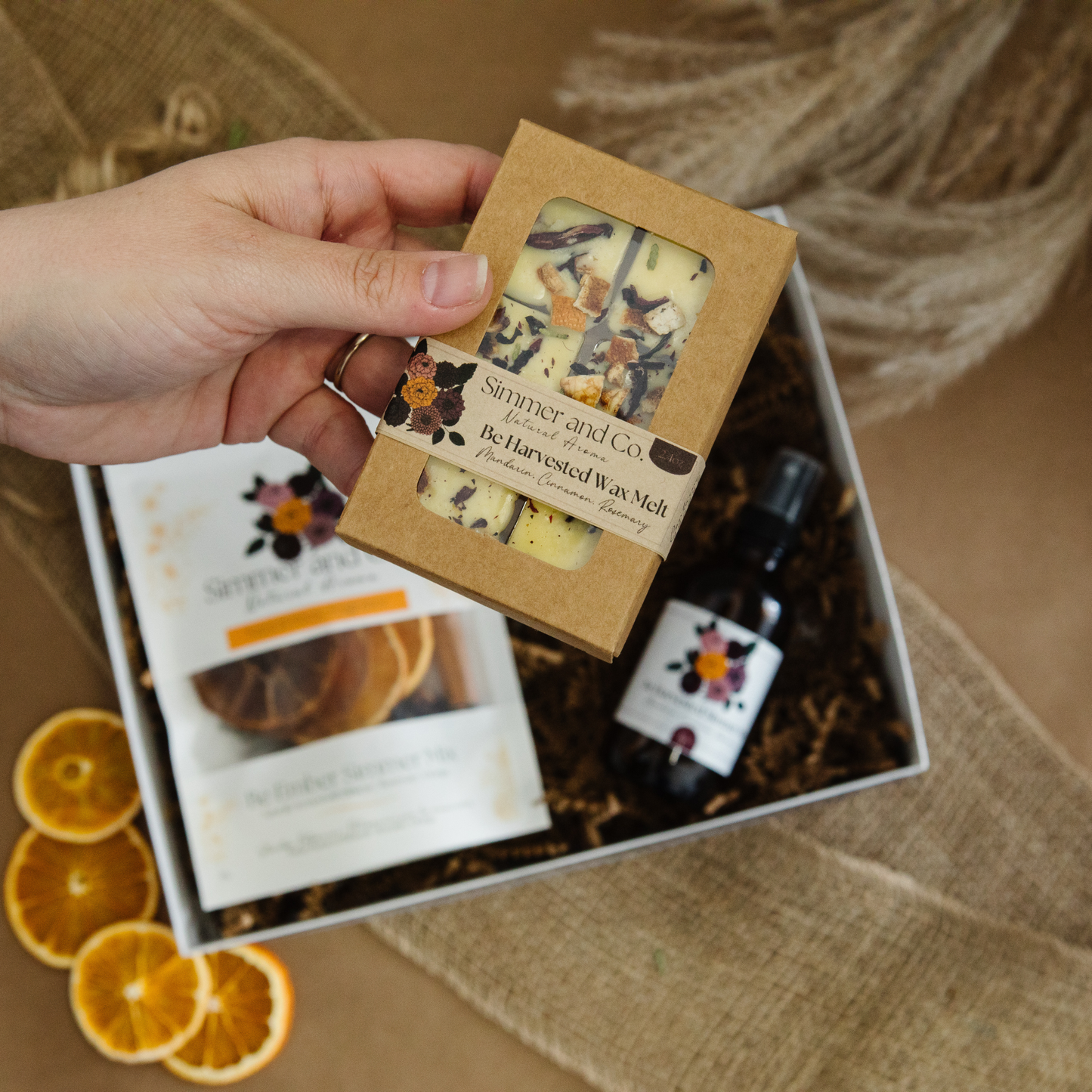 Gather & Glow Gift Set – Warm Citrus Spice & Autumn Herb Aroma Trio