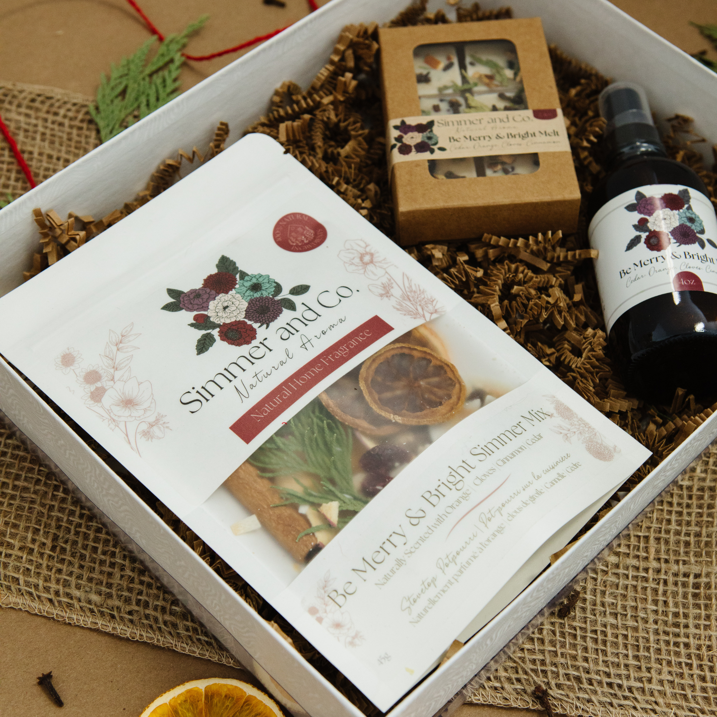 Merry Gift Set – Be Merry & Bright Simmer Aroma Trio