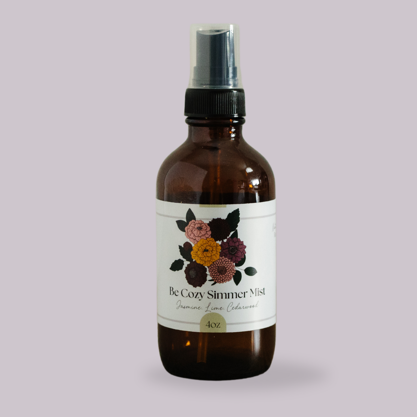 Be Cozy Simmer Mist, Natural Floral Spice Room + Linen Spray