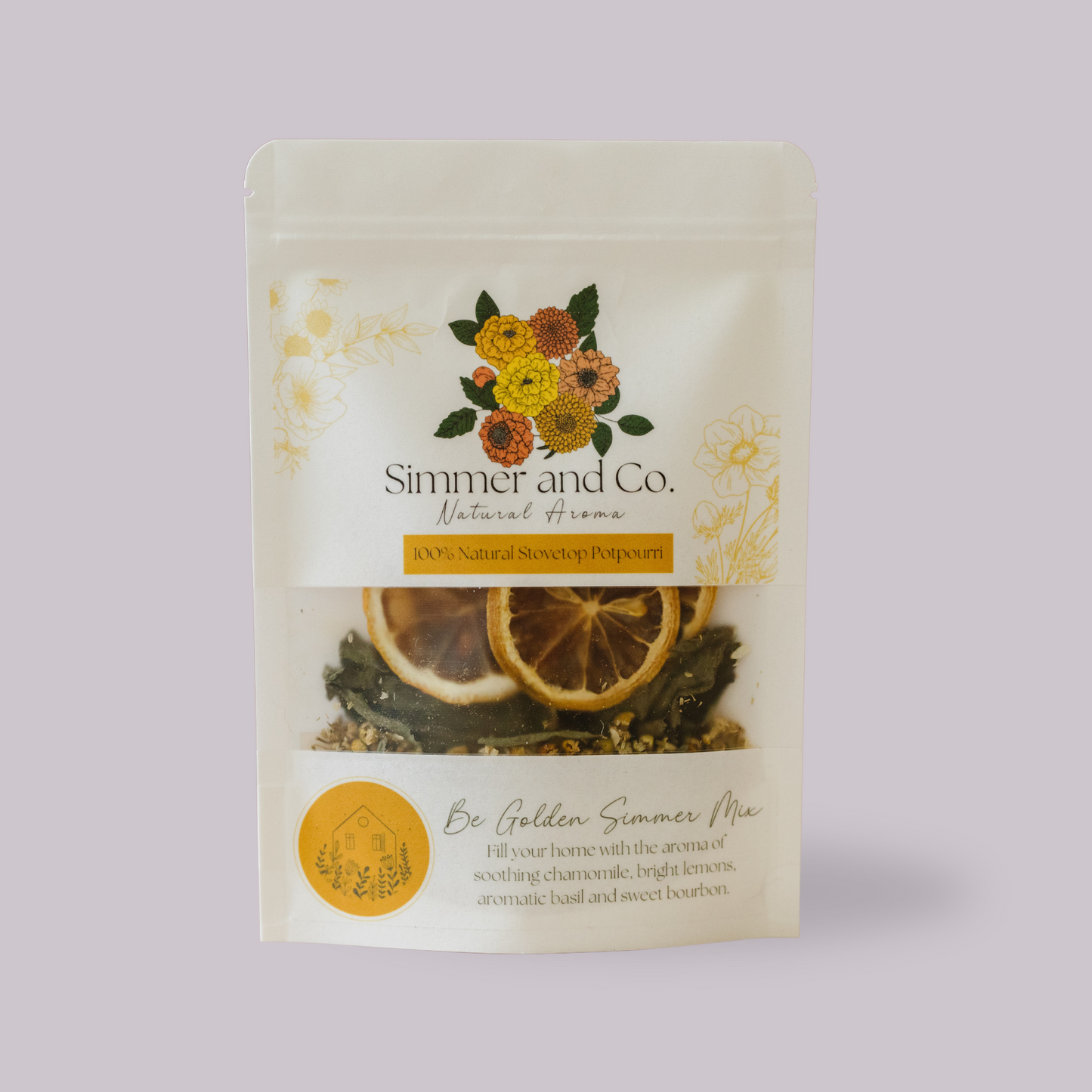 Be Golden Simmer Pot Mix, Natural Citrus Chamomile Aroma