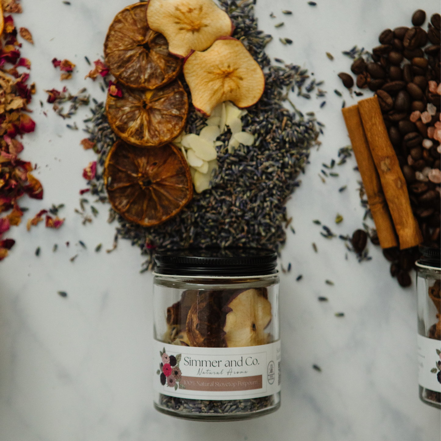 Be Enchanted Simmer Pot Mix, Natural Lavender Almond Aroma – Jar Edition