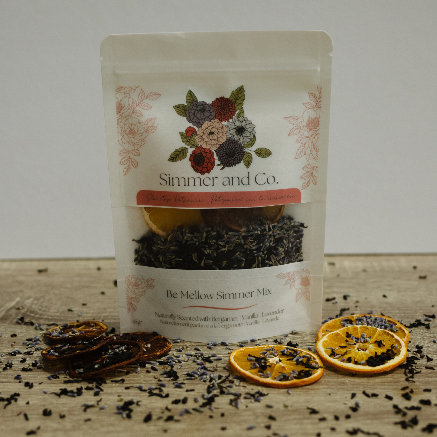 Be Mellow Simmer Pot Mix, Natural Lavender Citrus Aroma
