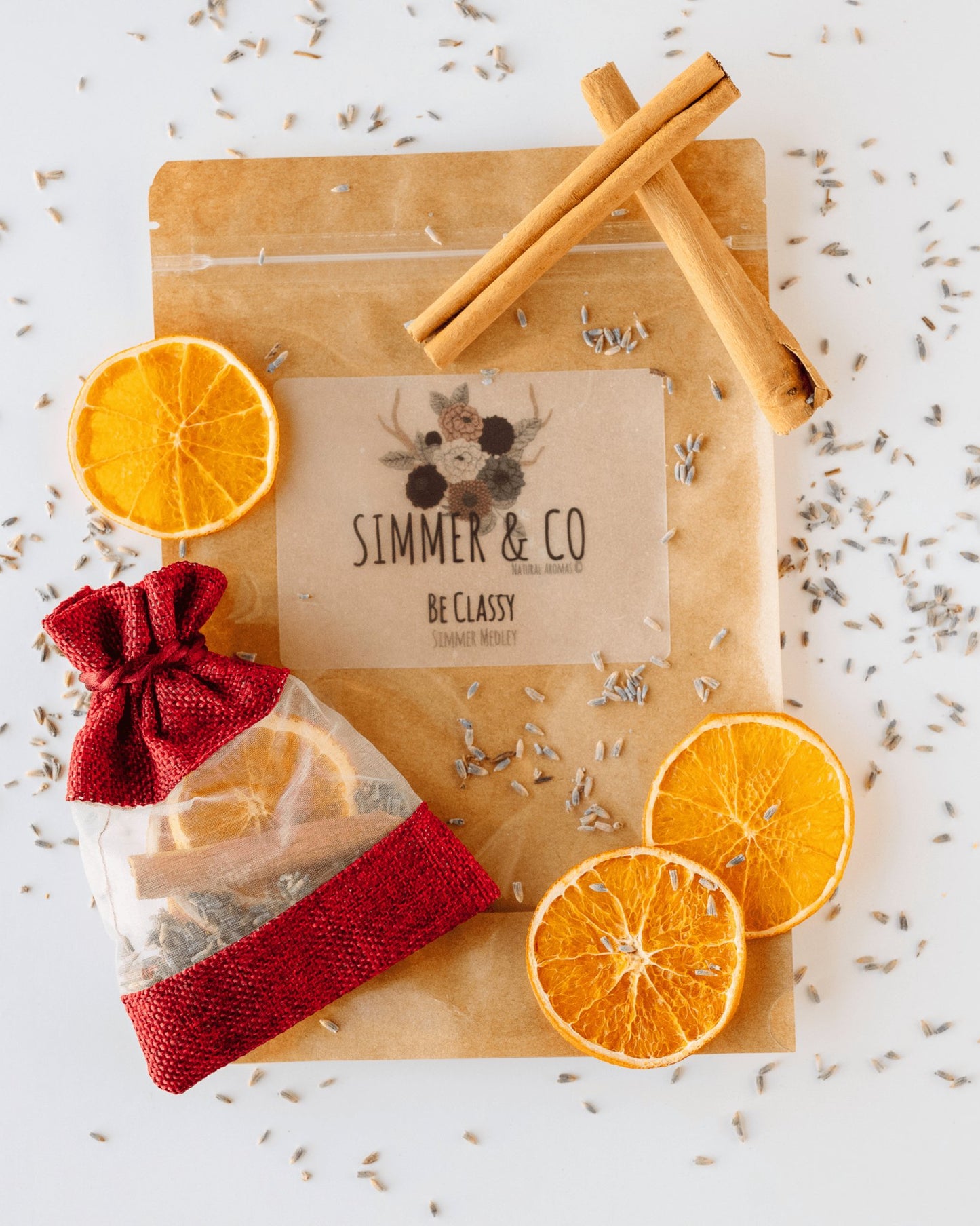 Be Classy Simmer Medley, Potpourri Sachet - Simmer and Co Natural Aroma Inc - Potpourri Sachet Simmer Medley
