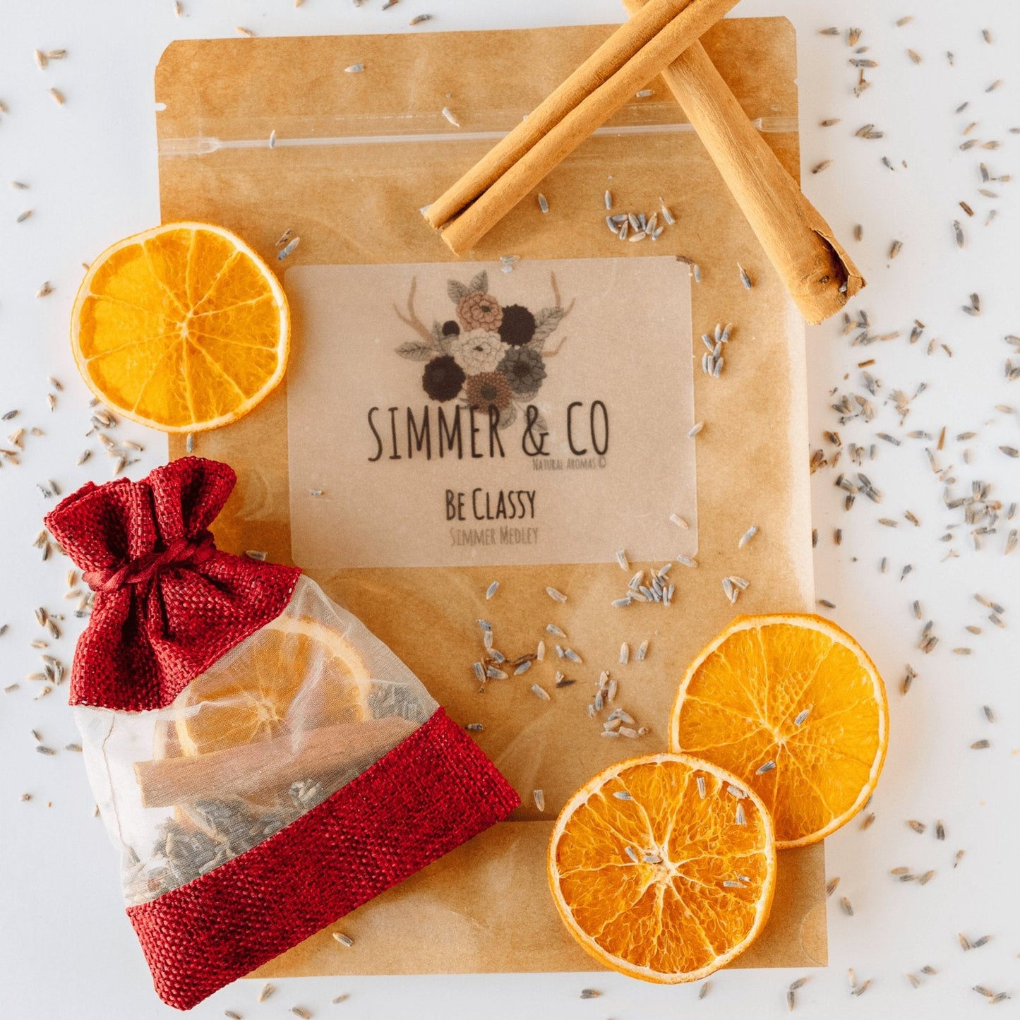 Be Classy Simmer Medley, Potpourri Sachet - Simmer and Co Natural Aroma Inc - Potpourri Sachet Simmer Medley