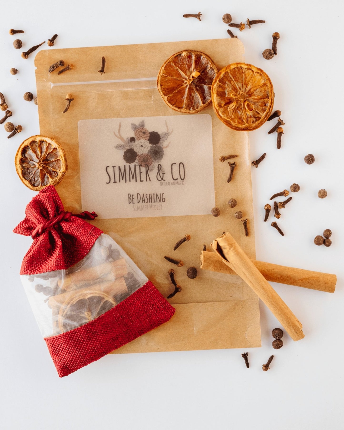 Be Dashing Simmer Medley, Potpourri Sachet - Simmer and Co Natural Aroma Inc - Potpourri Sachet Simmer Medley
