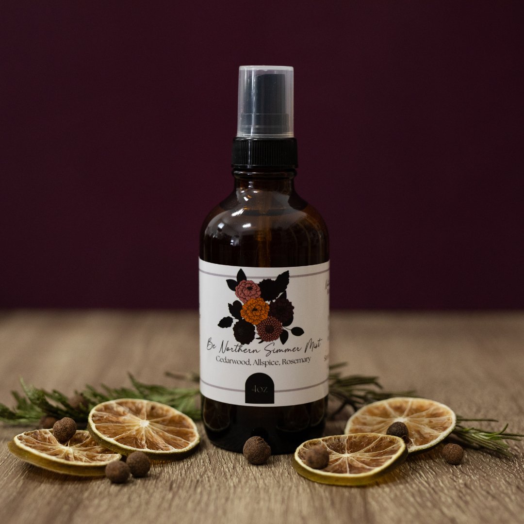 Be Northern Simmer Mist, Room and Linen Spray - Simmer and Co Natural Aroma Inc - Natural Room Spray Simmer Mist
