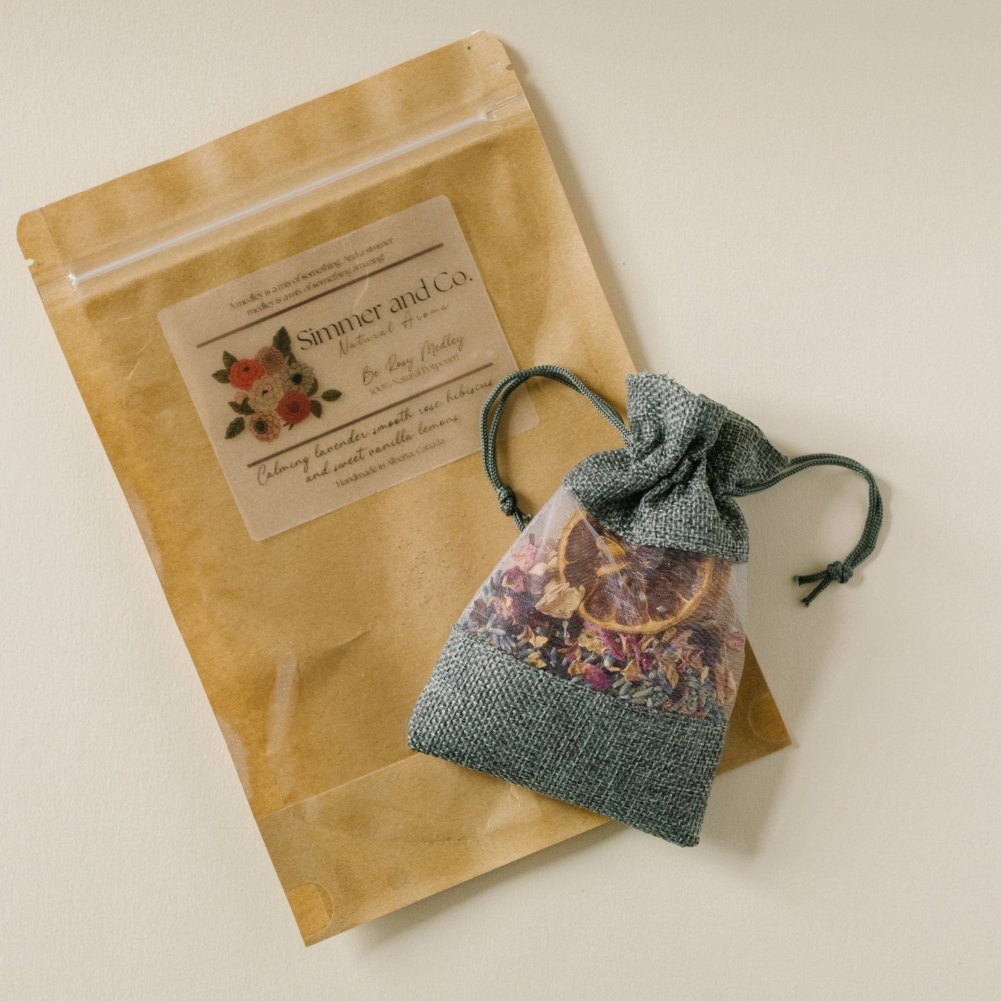 Be Rosy Simmer Medley - Simmer and Co Natural Aroma Inc - Potpourri Sachet Simmer Medley