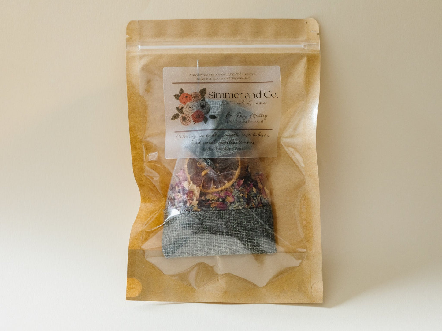 Be Rosy Simmer Medley - Simmer and Co Natural Aroma Inc - Potpourri Sachet Simmer Medley