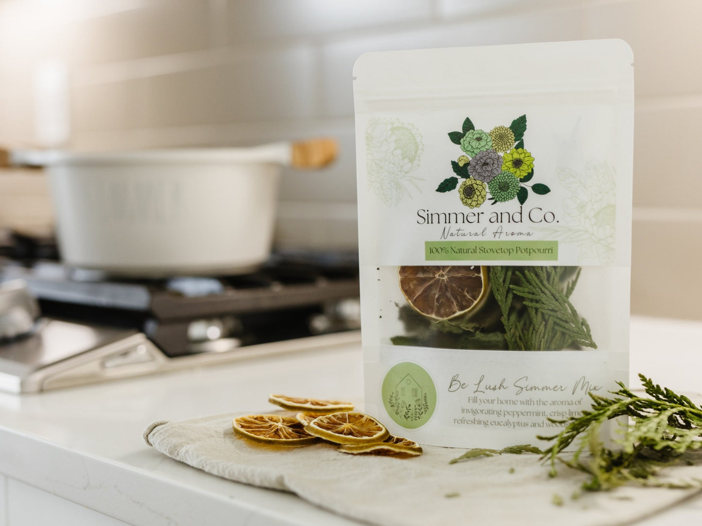 Be Lush Simmer Mix, , Stovetop Potpourri - Simmer and Co Natural Aroma Inc - Stovetop Potpourri Simmer Mix
