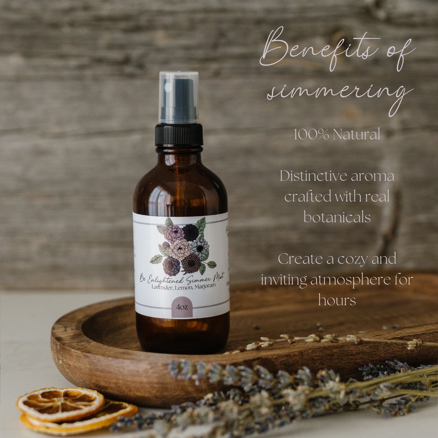 Be Enlightened Simmer Mist, Room and Linen Spray - Simmer and Co Natural Aroma Inc - Natural Room Spray Simmer Mist