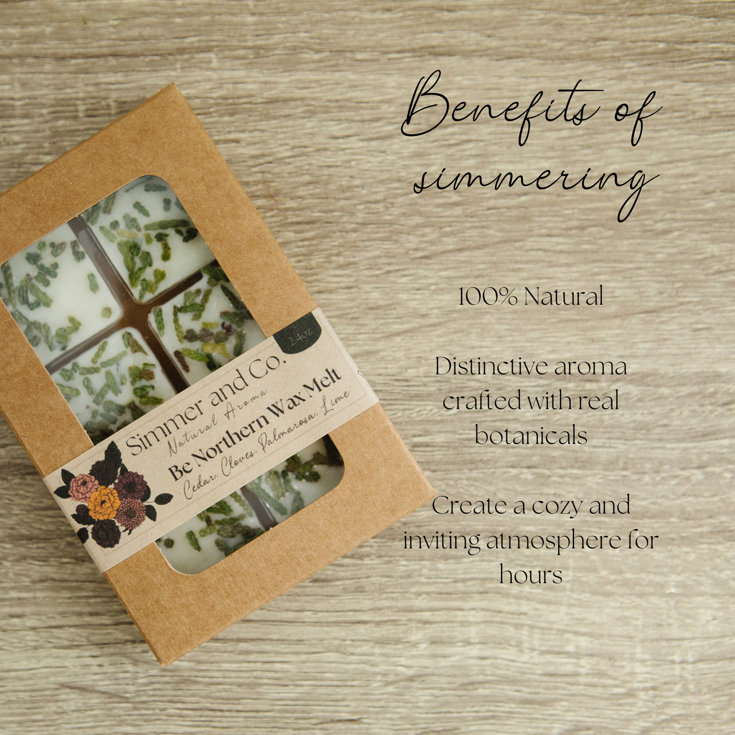 Be Northern Simmer Melt, Botanical Scented Wax