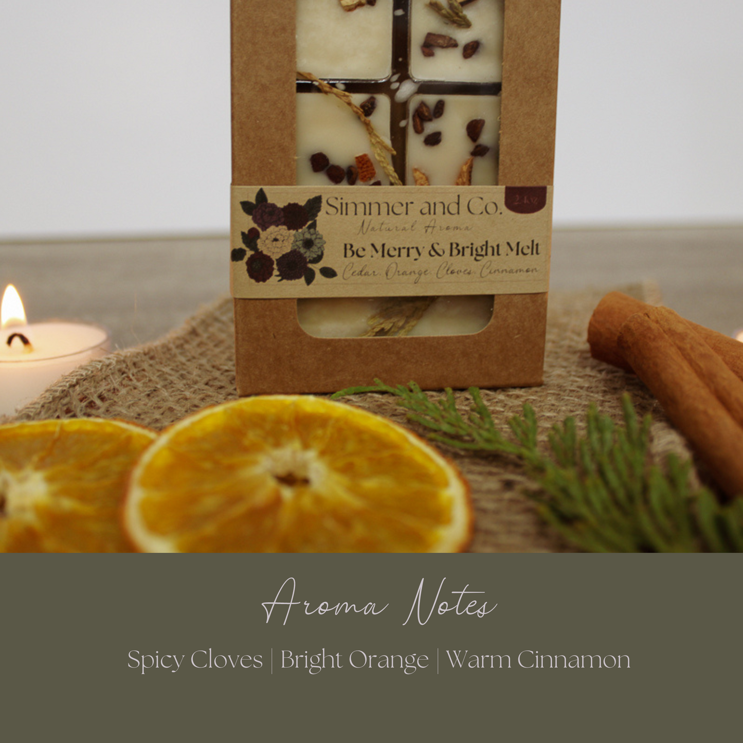 Be Merry and Bright Simmer Melt, Botanical Scented Wax