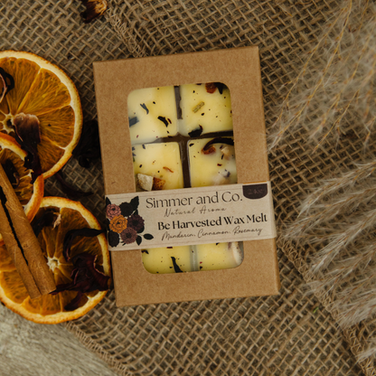 Be Harvested Simmer Wax Melt, Botanical Citrus Spice Wax Cubes