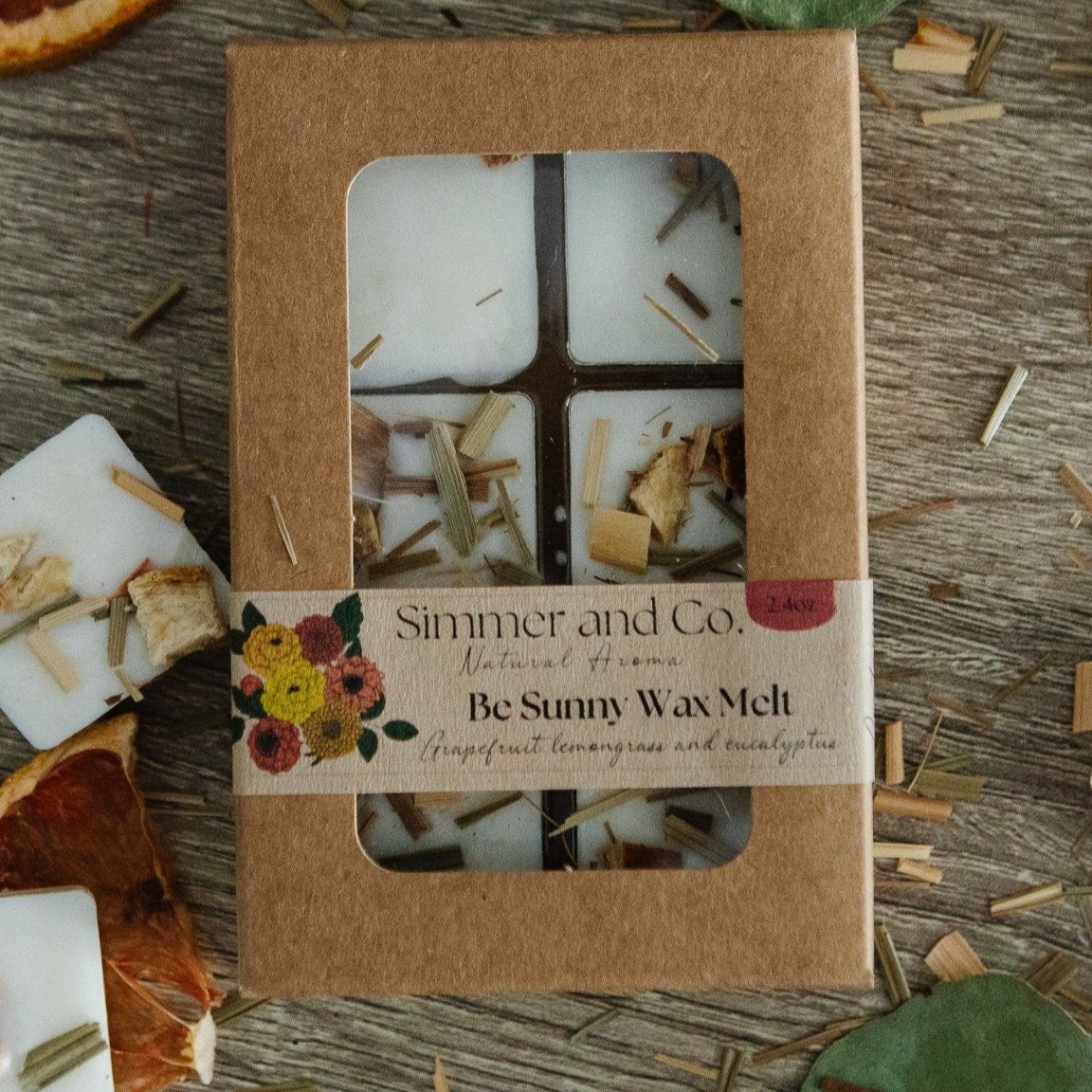 Be Sunny Simmer Melt, Botanical Scented Wax - Simmer and Co Natural Aroma Inc - Botanical Simmer Wax Melt