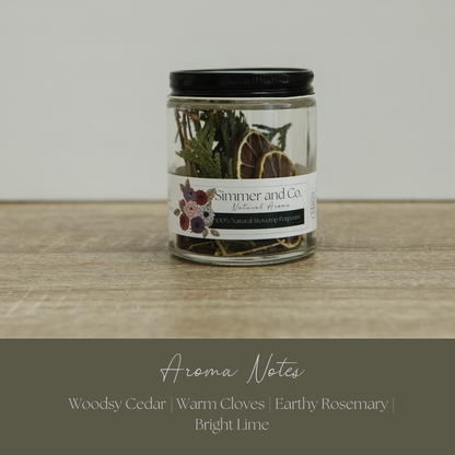 Be Northern Simmer Pot Mix, Natural Wooded Citrus Aroma – Jar Edition