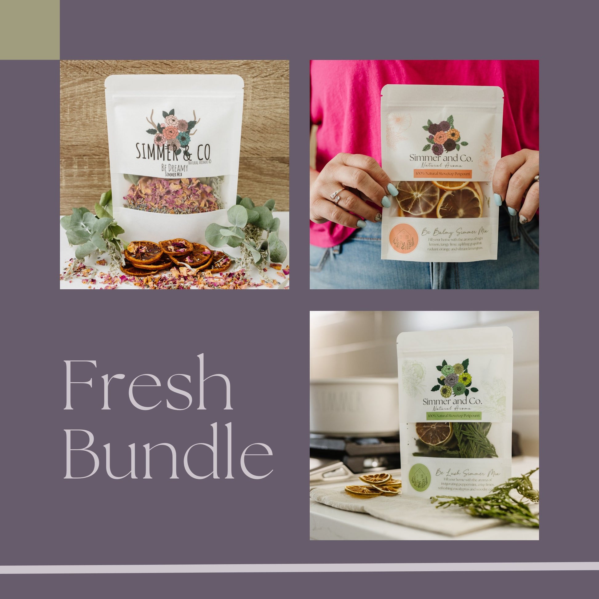 Spring Fresh Bundle - Simmer and Co Natural Aroma Inc - Simmer Mix