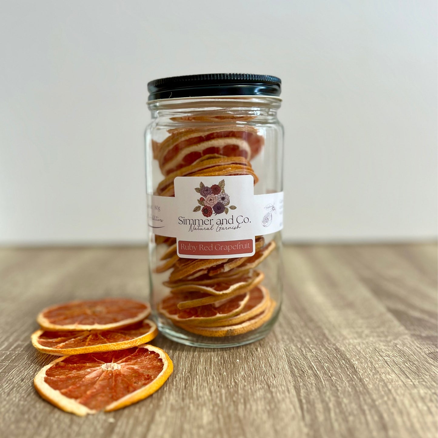 Dried Grapefruit Slices, Natural Garnish - Simmer and Co Natural Aroma Inc - Fruit Garnish