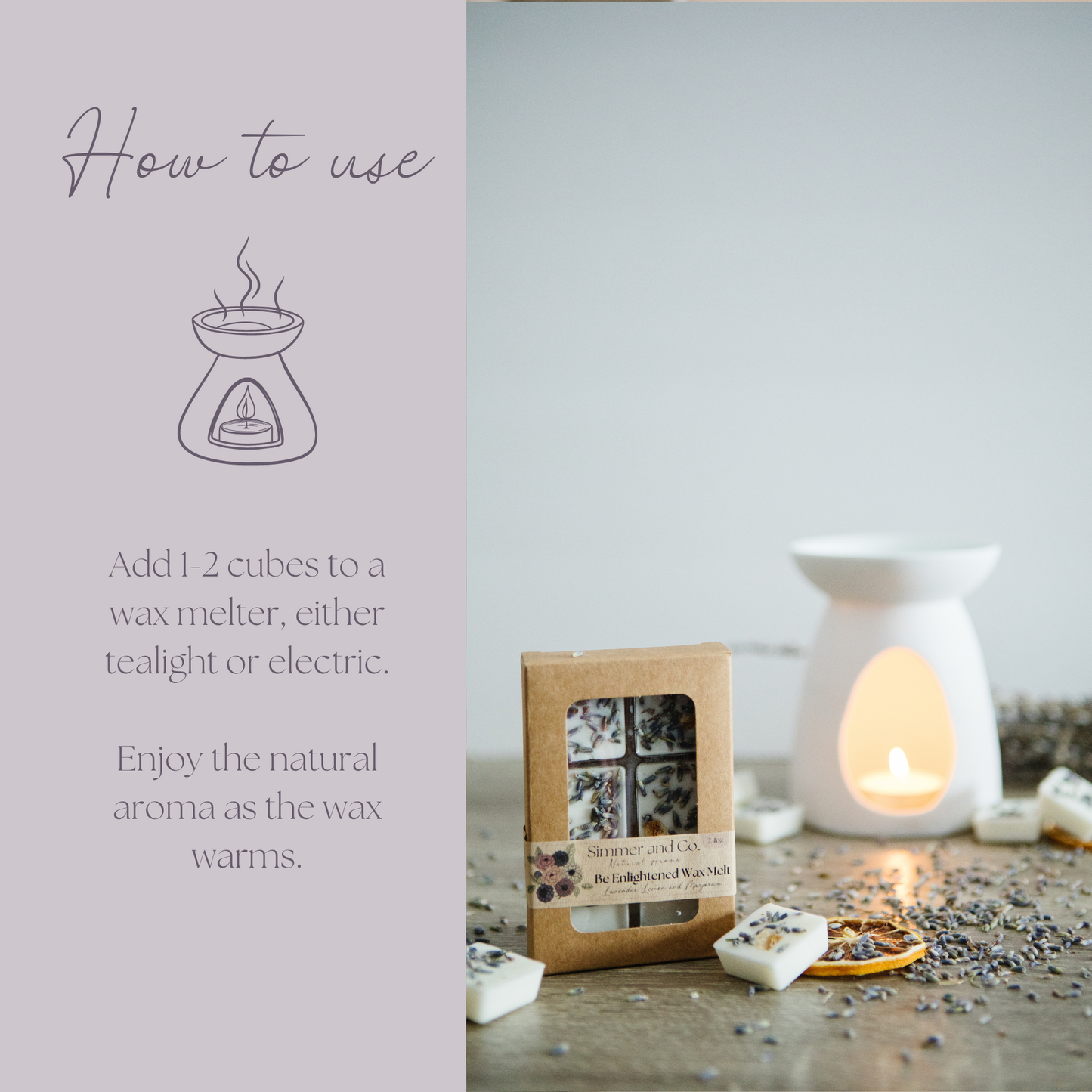 Be Enlightened Simmer Melt, Botanical Scented Wax