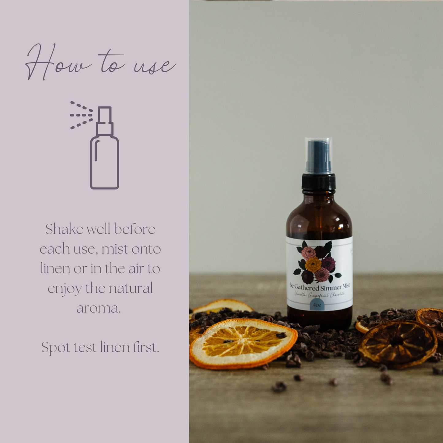 Be Gathered Simmer Mist, Room and Linen Spray