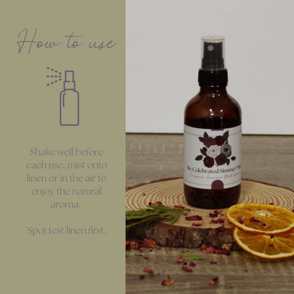 Be Celebrated Simmer Mist, Room and Linen Spray