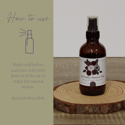 Be Festive Simmer Mist, Room and Linen Spray