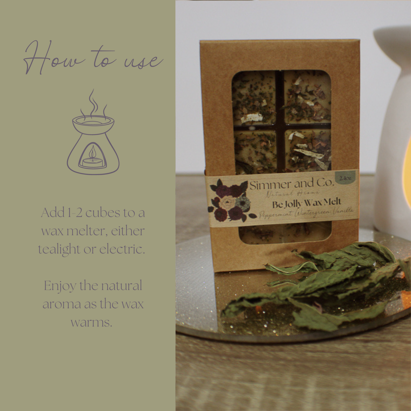 Be Jolly Simmer Melt, Botanical Scented Wax