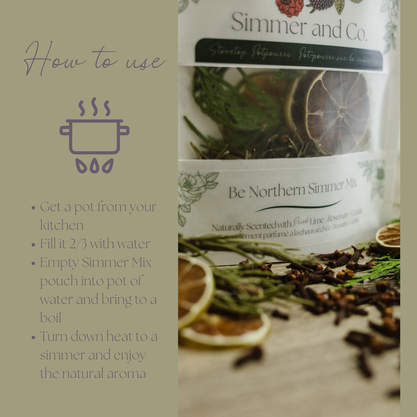 Be Northern Simmer Pot Mix, Natural Wooded Citrus Aroma – Jar Edition