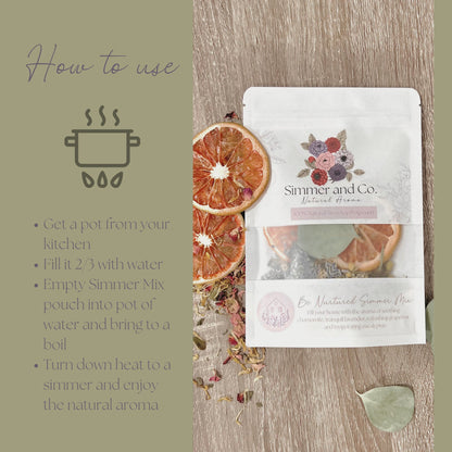 Be Nurtured Simmer Mix, Stovetop Potpourri - Simmer and Co Natural Aroma Inc - Stovetop Potpourri Simmer Mix