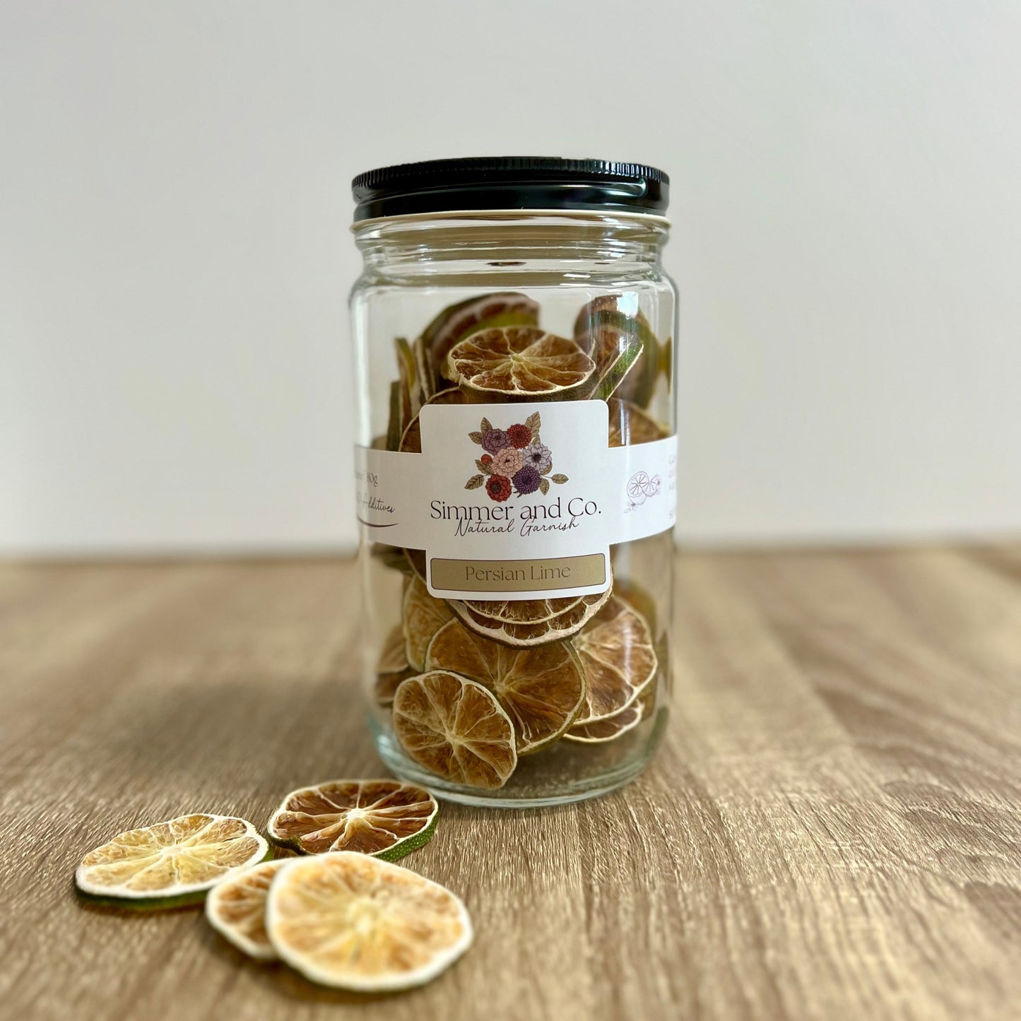 Dried Lime Slices, Natural Garnish - Simmer and Co Natural Aroma Inc - Fruit Garnish