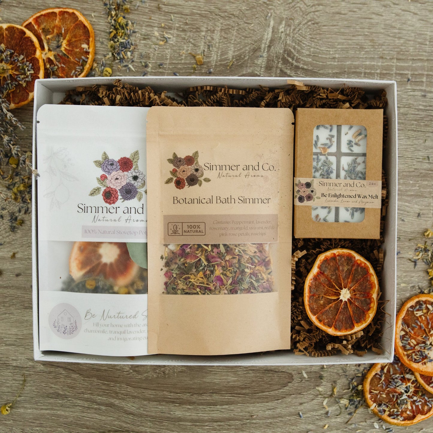 Nurtured Gift Set - Simmer and Co Natural Aroma Inc - Stovetop Potpourri Simmer Mix