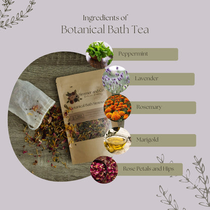 Botanical Simmer Bath Tea - Simmer and Co Natural Aroma Inc - Stovetop Potpourri Simmer Mix