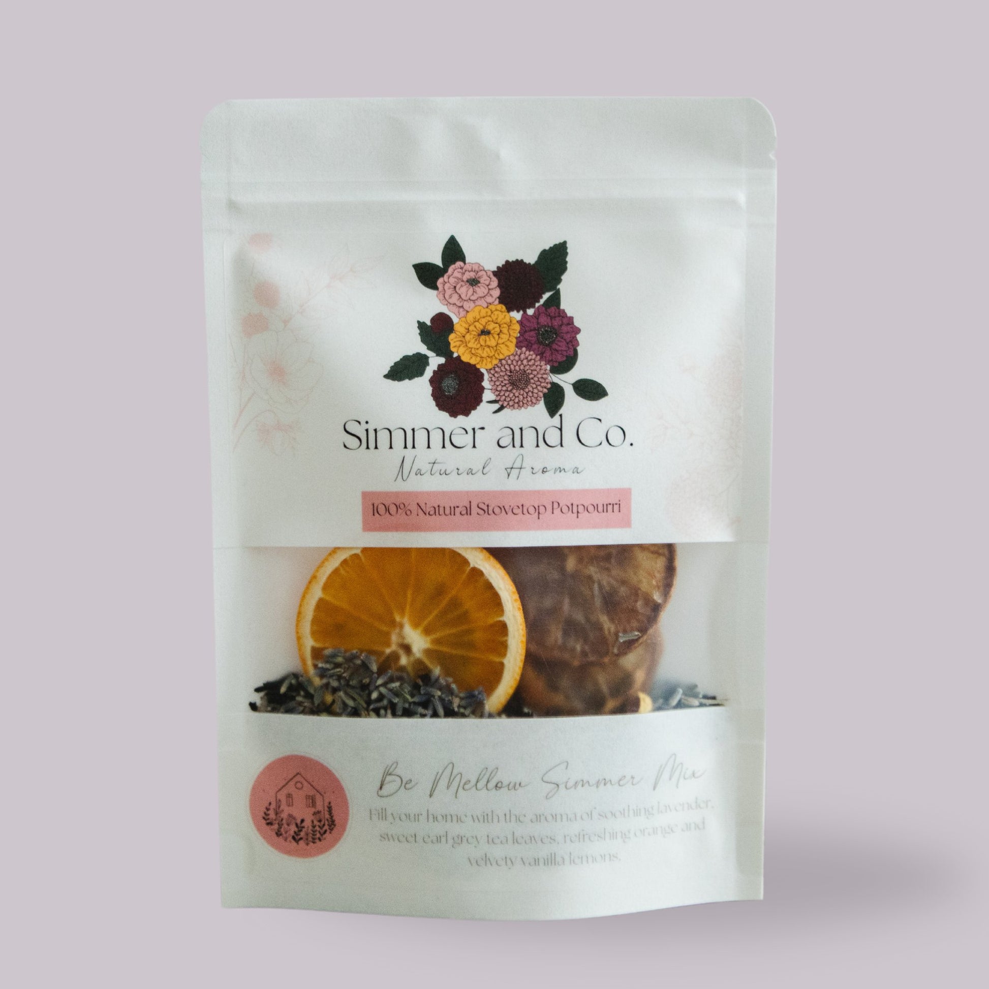 Be Mellow Simmer Mix, Stovetop Potpourri - Simmer and Co Natural Aroma Inc - Stovetop Potpourri Simmer