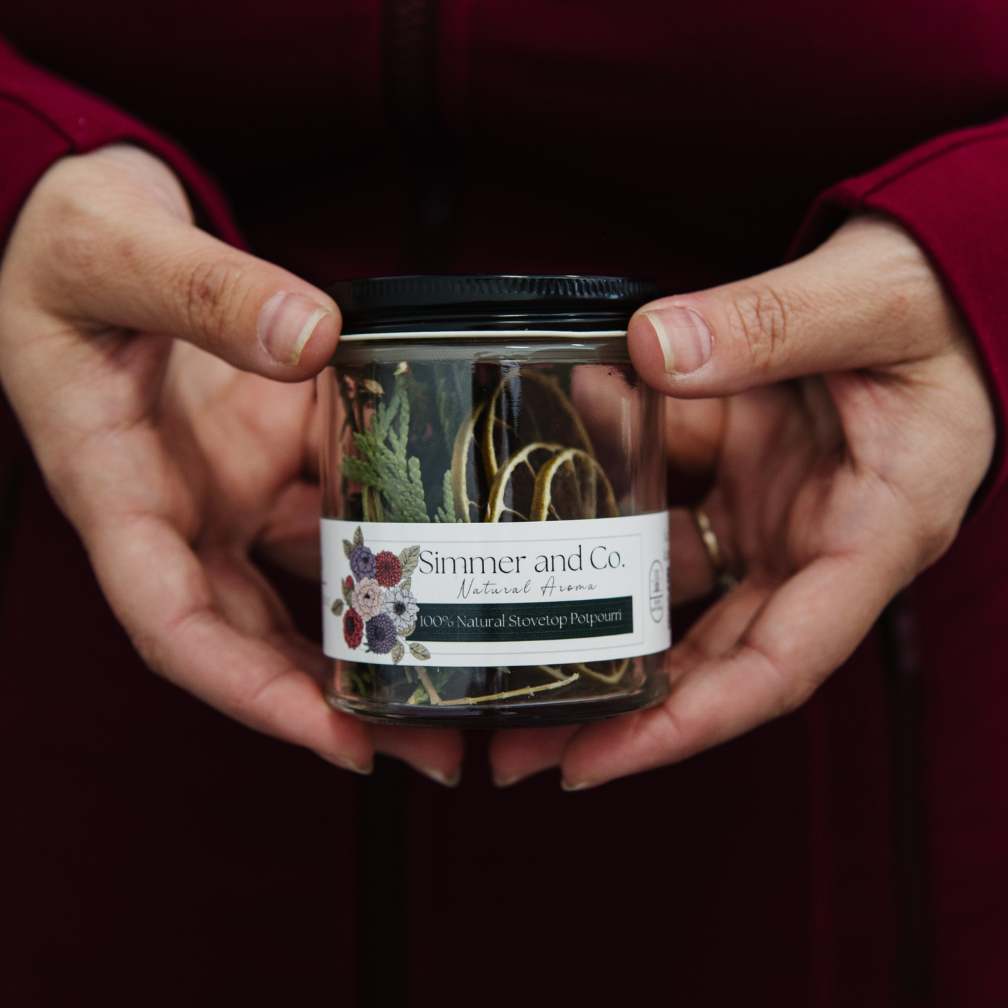 Be Northern Simmer Pot Mix, Natural Wooded Citrus Aroma – Jar Edition