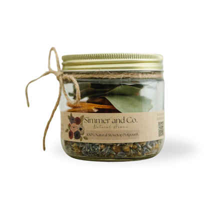 Be Nurtured Simmer Mix, Stovetop Potpourri 12oz Glass Jar