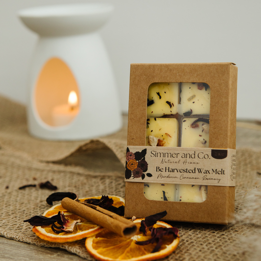 Be Harvested Simmer Wax Melt, Botanical Citrus Spice Wax Cubes