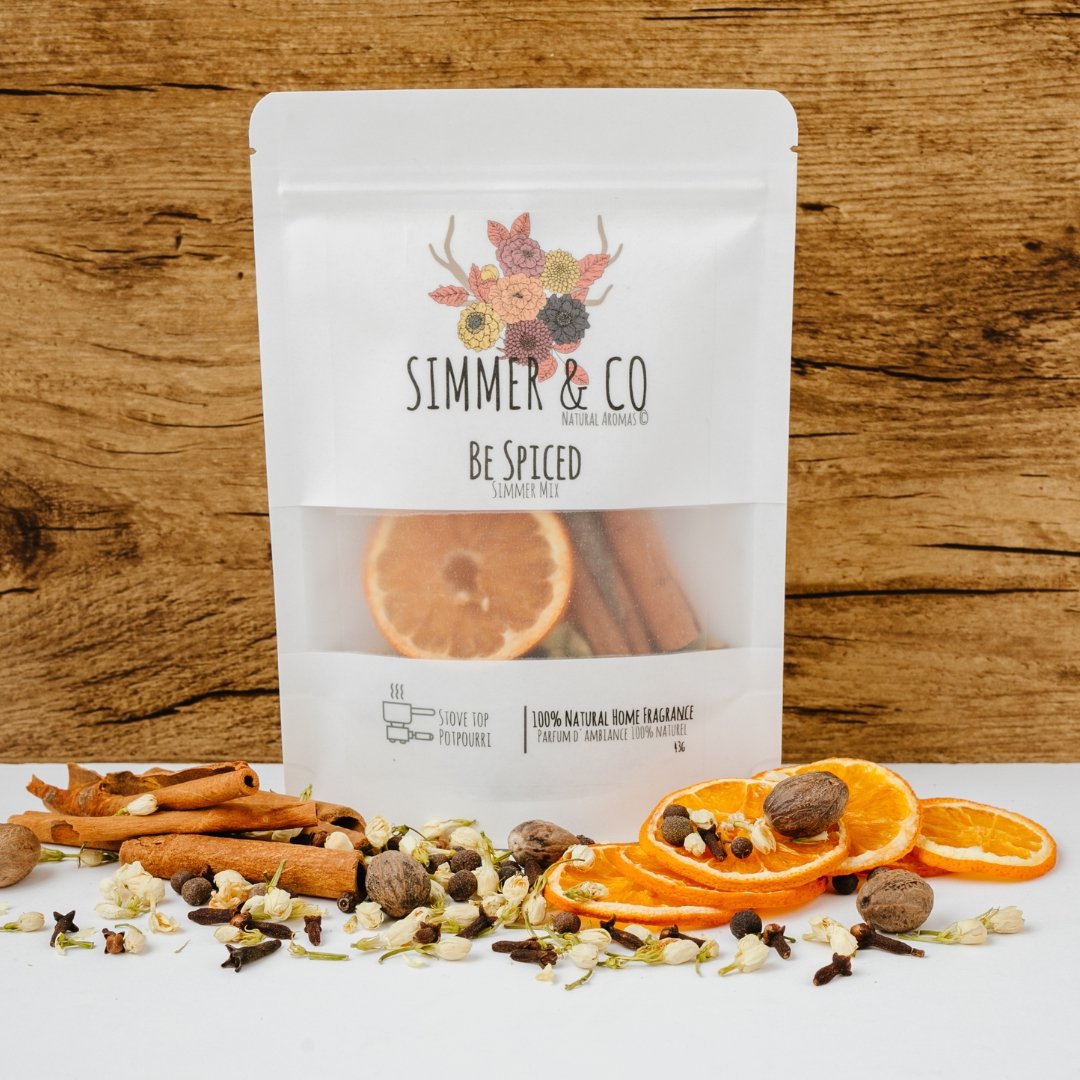 Be Spiced Simmer Mix, Stovetop Potpourri - Simmer and Co Natural Aroma Inc - Stovetop Potpourri Simmer Mix